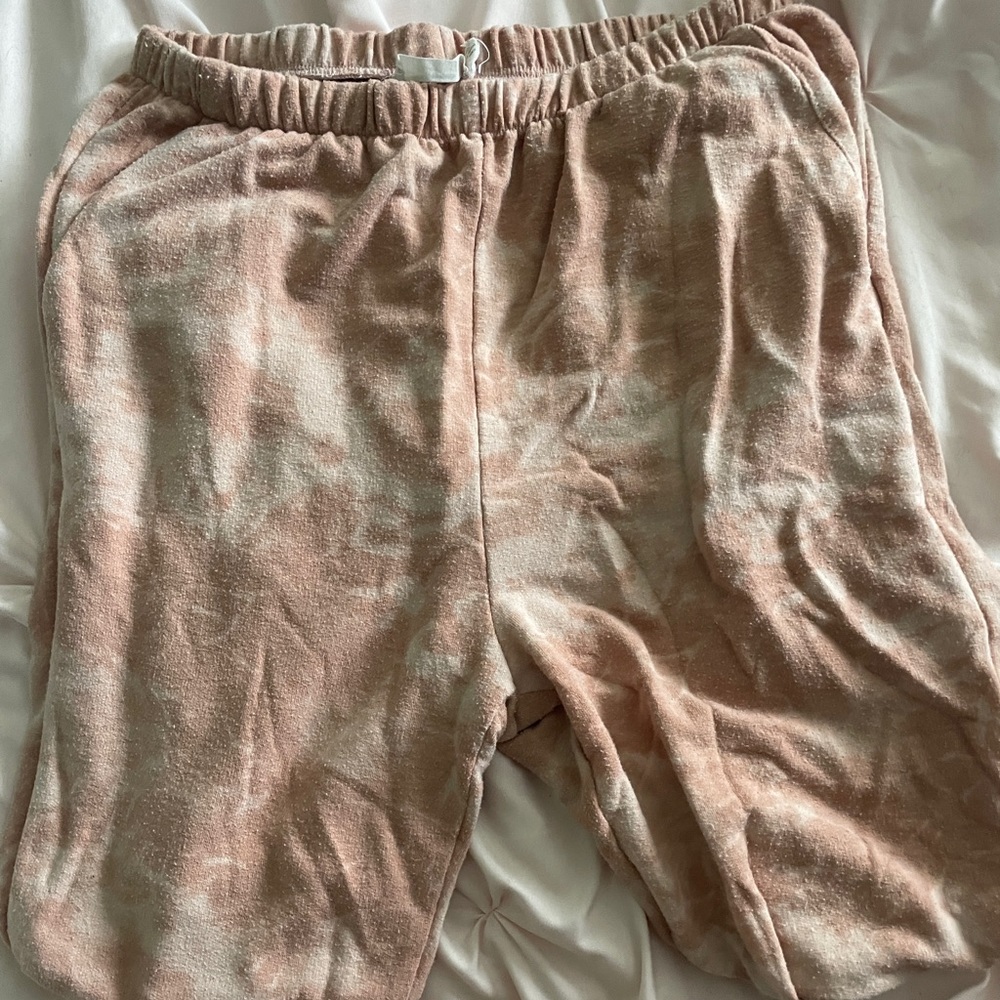pink and white tie dye sweats small business made
